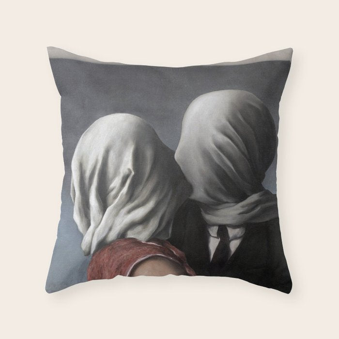The Lovers II (Les Amants) 1928, Artwork Rene Magritte For Prints, Posters, Shirts, Bags Men Women K Throw Pillow Gallery Image 1