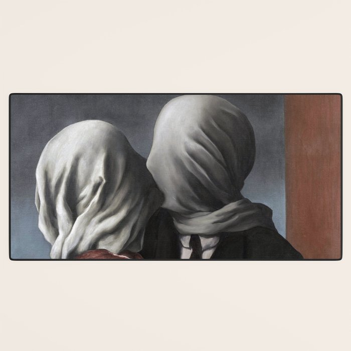 The Lovers II (Les Amants) 1928, Artwork Rene Magritte For Prints, Posters, Shirts, Bags Men Women K Desk Mat Gallery Image 3