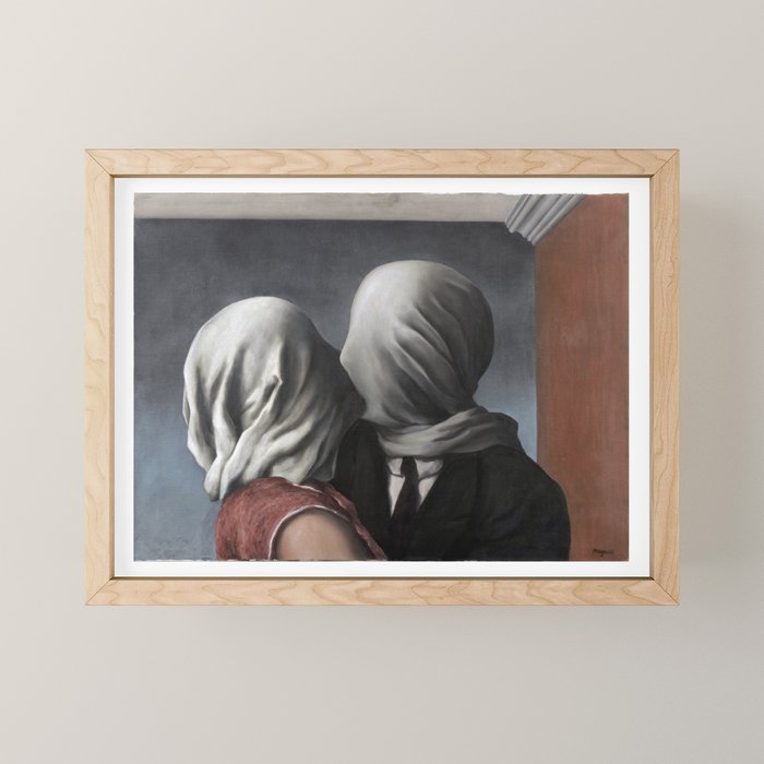 The Lovers II (Les Amants) 1928, Artwork Rene Magritte For Prints, Posters, Shirts, Bags Men Women K Mini Art Print Gallery Image 1