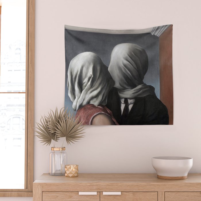 The Lovers II (Les Amants) 1928, Artwork Rene Magritte For Prints, Posters, Shirts, Bags Men Women K Wall Tapestry Gallery Image 2