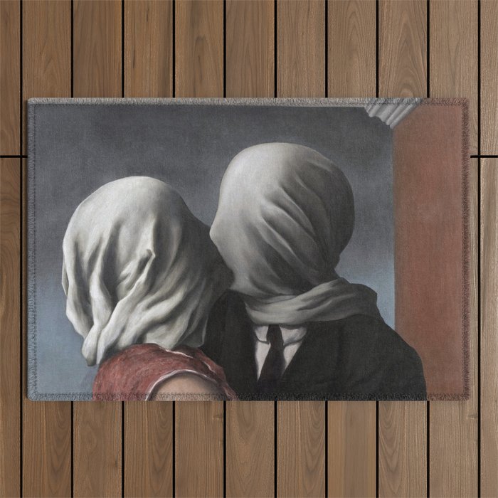 The Lovers II (Les Amants) 1928, Artwork Rene Magritte For Prints, Posters, Shirts, Bags Men Women K Outdoor Rug Gallery Image 1