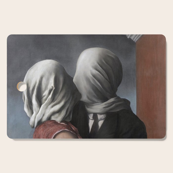 The Lovers II (Les Amants) 1928, Artwork Rene Magritte For Prints, Posters, Shirts, Bags Men Women K Cutting Board Gallery Image 1