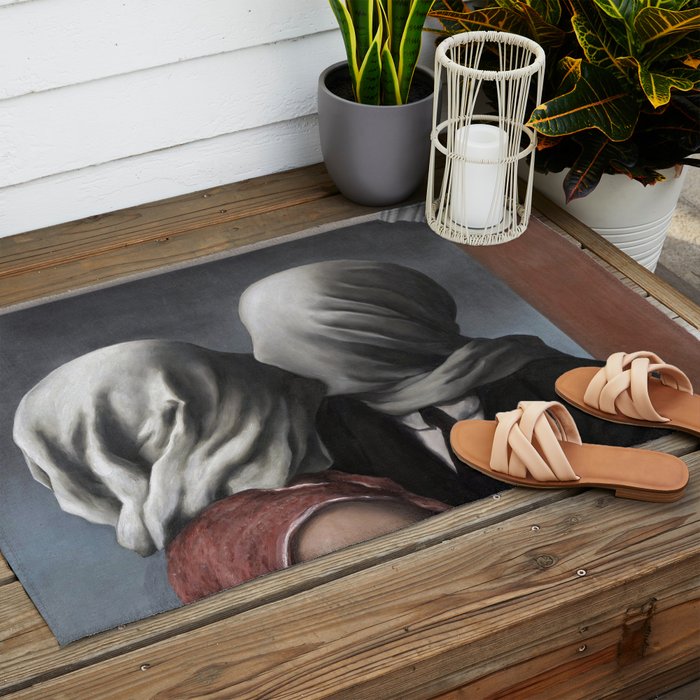 The Lovers II (Les Amants) 1928, Artwork Rene Magritte For Prints, Posters, Shirts, Bags Men Women K Outdoor Rug Gallery Image 2