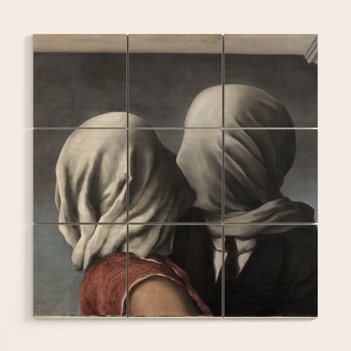 The Lovers II (Les Amants) 1928, Artwork Rene Magritte For Prints, Posters, Shirts, Bags Men Women K Wood Wall Art Gallery Image 1