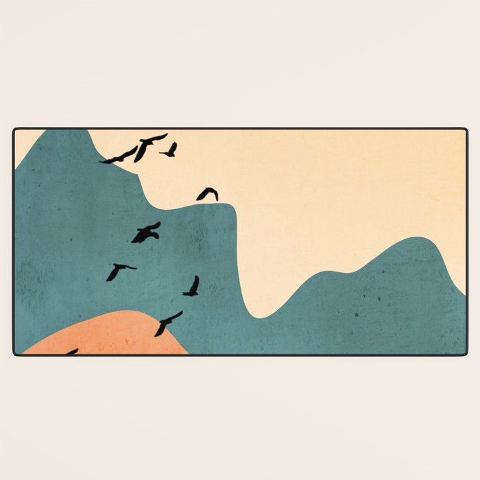 Minimal Abstract Art Landscape 19 Desk Mat Gallery Image 3