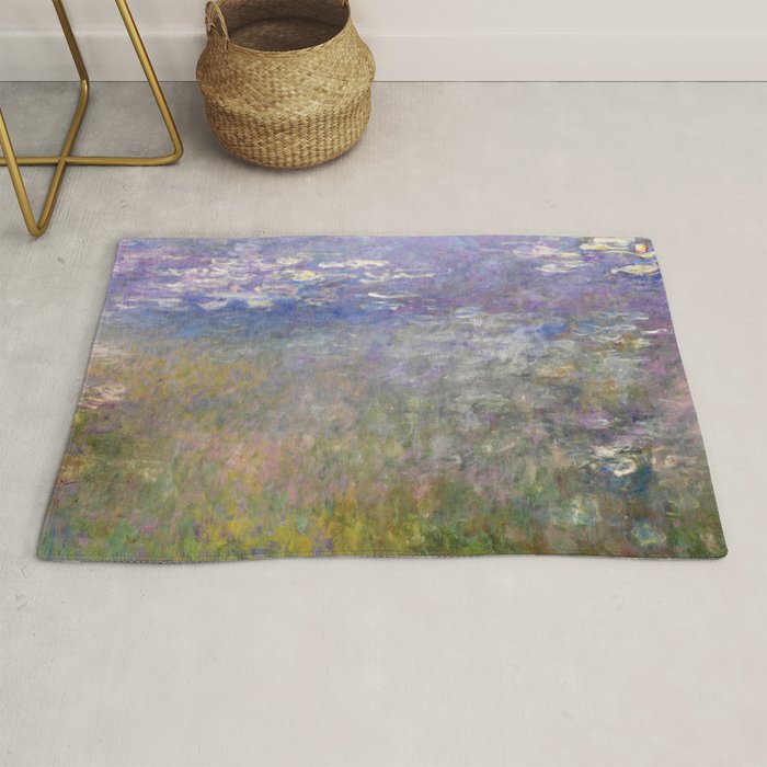 Water Lilies Painting by Claude Monet Rug Gallery Image 1