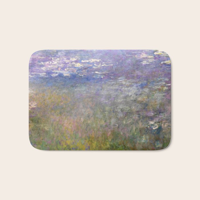 Water Lilies Painting by Claude Monet Bath Mat Gallery Image 1