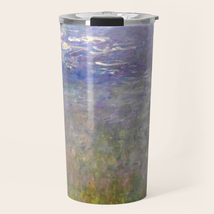 Water Lilies Painting by Claude Monet Travel Mug Gallery Image 1