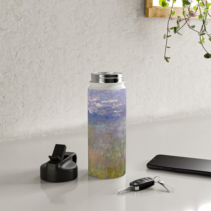 Water Lilies Painting by Claude Monet Water Bottle Gallery Image 4