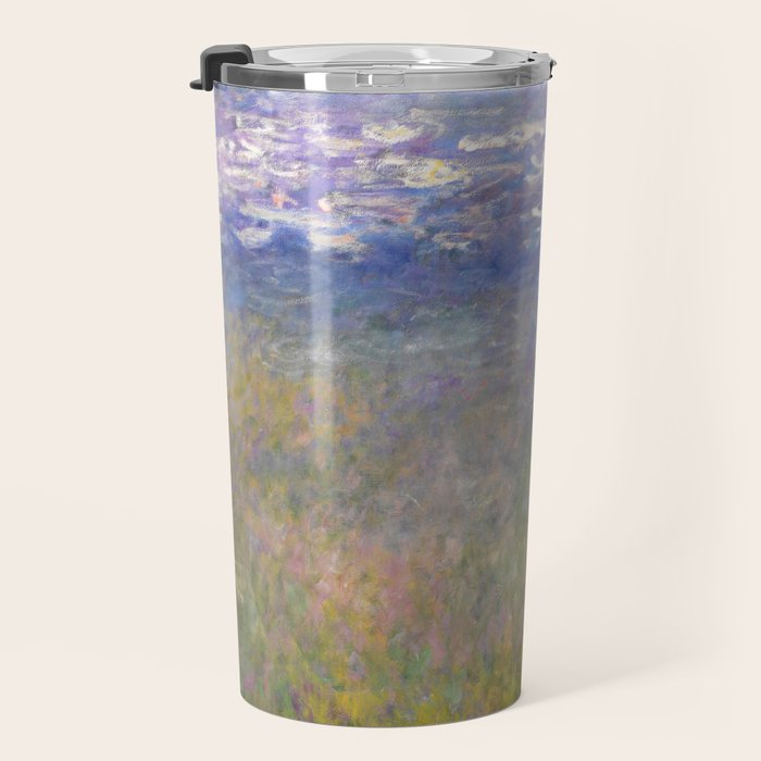 Water Lilies Painting by Claude Monet Travel Mug Gallery Image 3