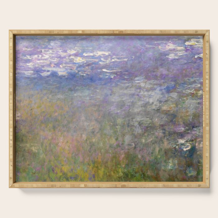 Water Lilies Painting by Claude Monet Serving Tray Gallery Image 1