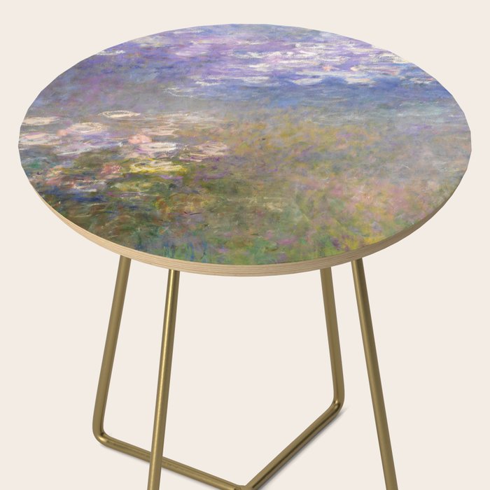 Water Lilies Painting by Claude Monet Side Table Gallery Image 2
