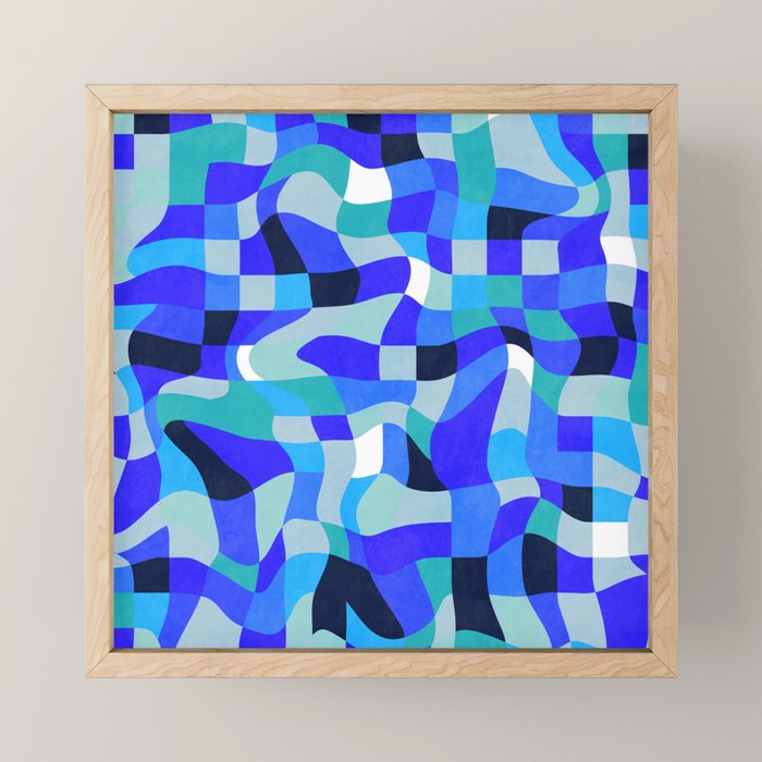 abstract ocean blue 4 Mini Art Print Gallery Image 1