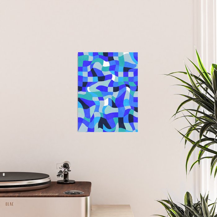 abstract ocean blue 4 Poster Gallery Image 2