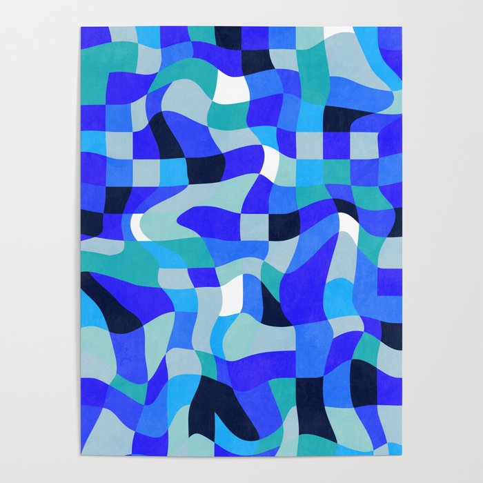abstract ocean blue 4 Poster Gallery Image 4