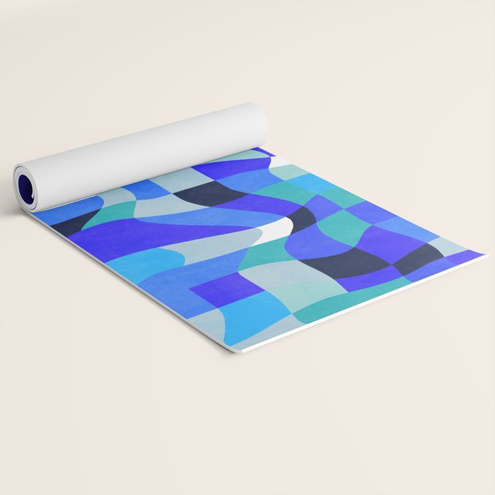 abstract ocean blue 4 Yoga Mat Gallery Image 2
