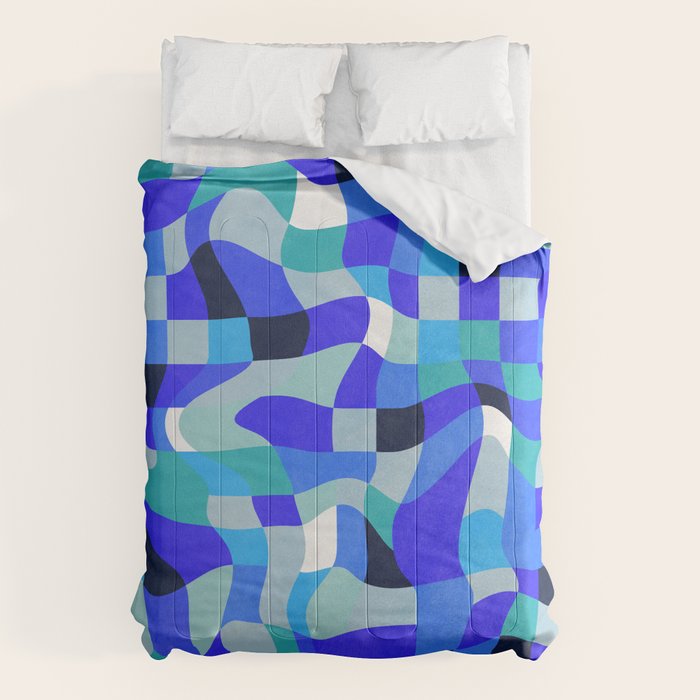 abstract ocean blue 4 Comforter Gallery Image 6