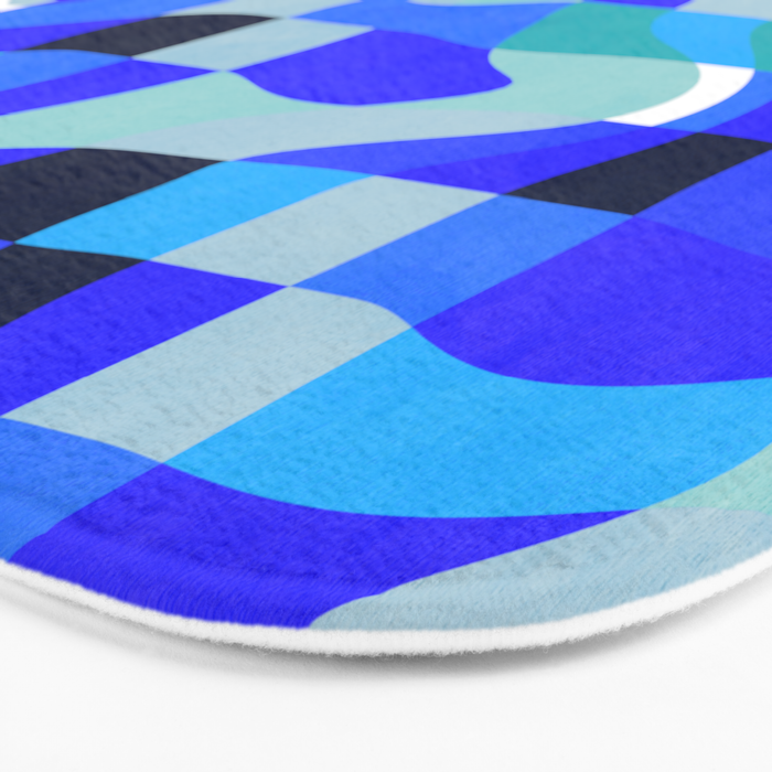 abstract ocean blue 4 Bath Mat Gallery Image 3