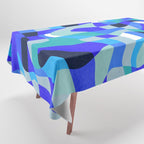 abstract ocean blue 4 Tablecloth Gallery Image 1