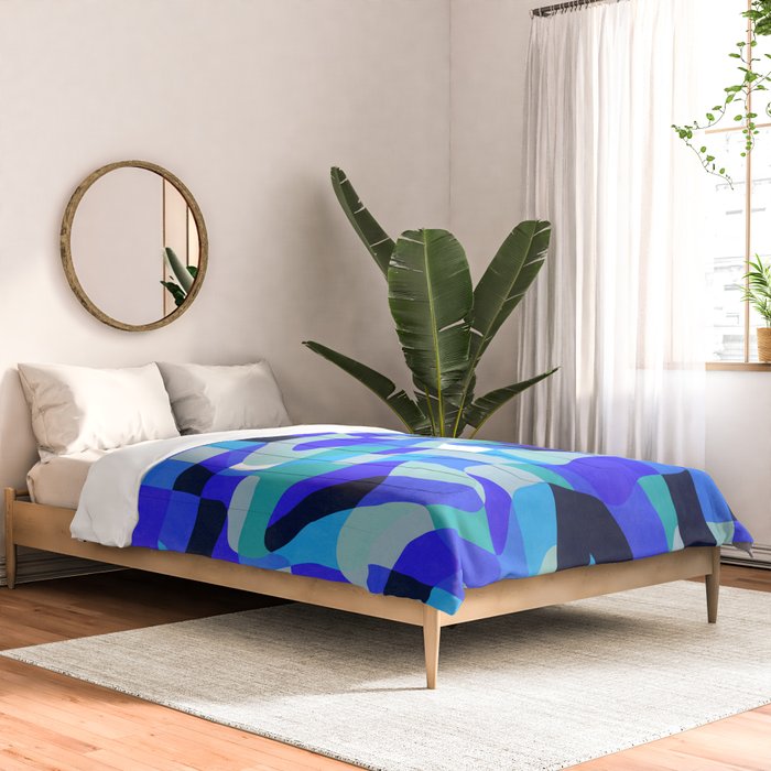 abstract ocean blue 4 Comforter Gallery Image 2