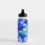 abstract ocean blue 4 Water Bottle Gallery Image 3