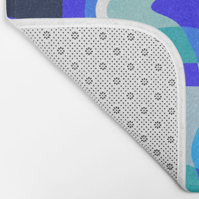 abstract ocean blue 4 Bath Mat Gallery Image 2