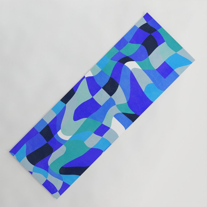 abstract ocean blue 4 Yoga Mat Gallery Image 1