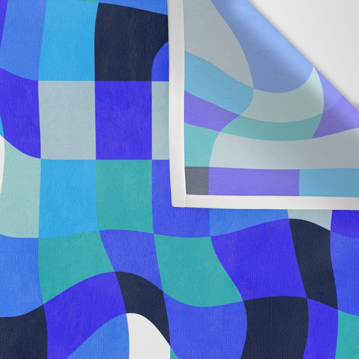 abstract ocean blue 4 Wall Tapestry Gallery Image 3