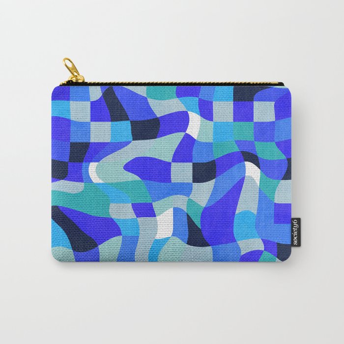 abstract ocean blue 4 Carry All Pouch Gallery Image 1