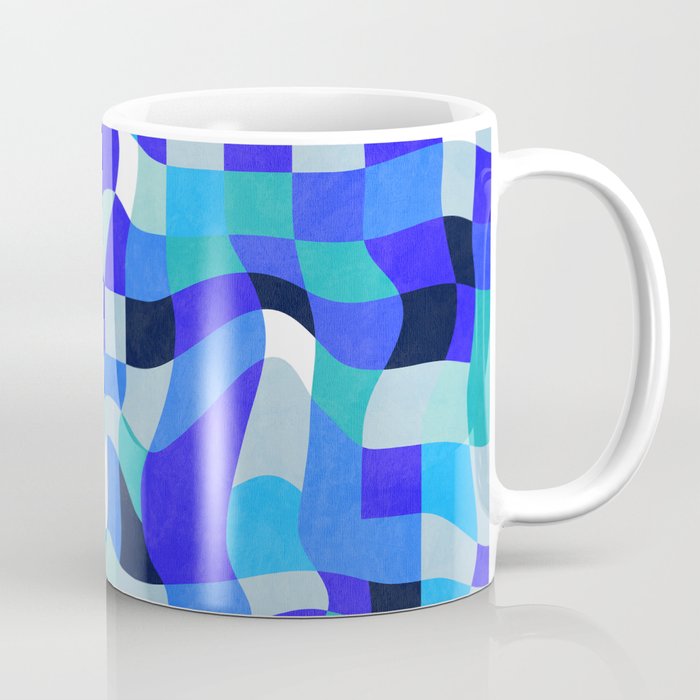 abstract ocean blue 4 Coffee Mug Gallery Image 1
