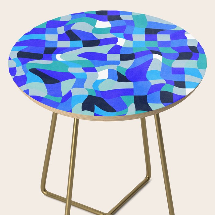abstract ocean blue 4 Side Table Gallery Image 2