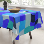 abstract ocean blue 4 Tablecloth Gallery Image 3