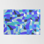 abstract ocean blue 4 Rug Gallery Image 2