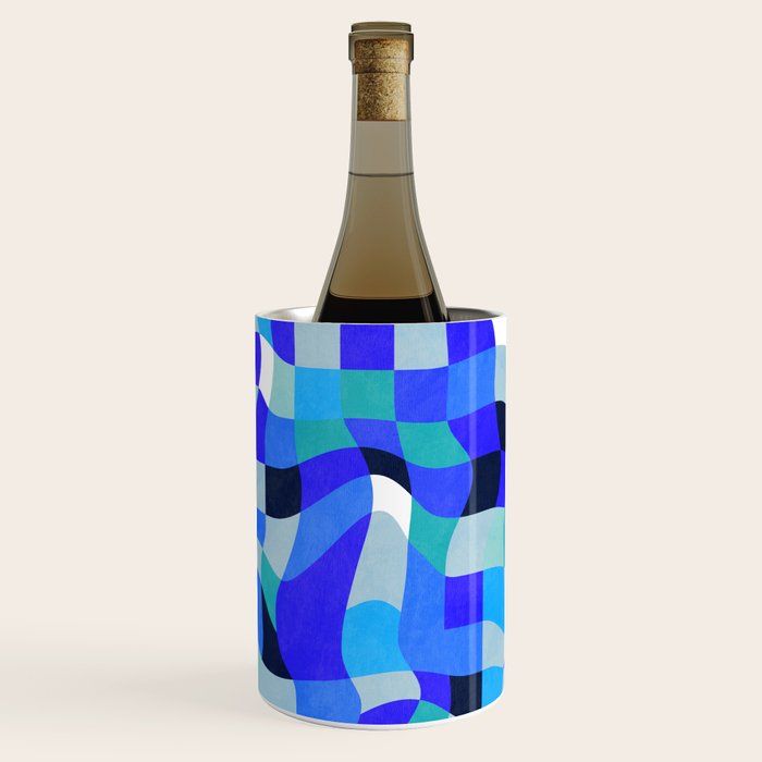 abstract ocean blue 4 Wine Chiller Gallery Image 3