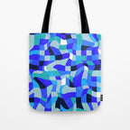 abstract ocean blue 4 Tote Bag Gallery Image 1