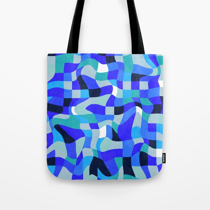 abstract ocean blue 4 Tote Bag Gallery Image 1