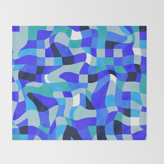 abstract ocean blue 4 Throw Blanket Gallery Image 2