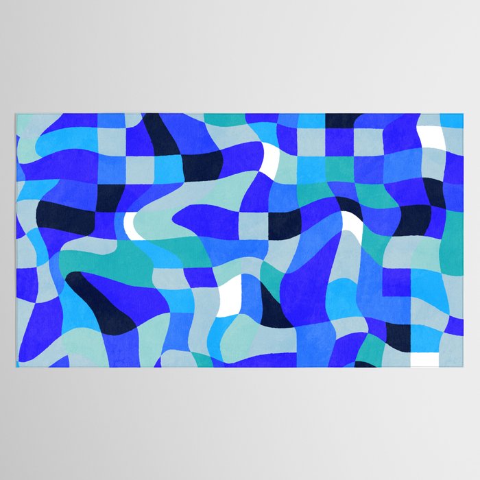 abstract ocean blue 4 Tablecloth Gallery Image 2