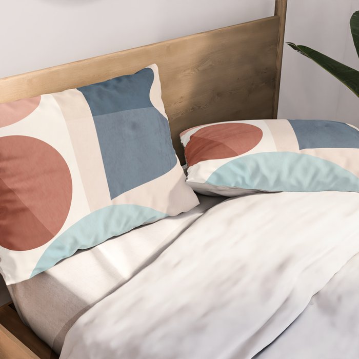 Minimal Abstract Shapes 26 Pillow Sham Gallery Image 2