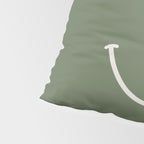 Smile Muted Green Pillow Sham Gallery Image 4