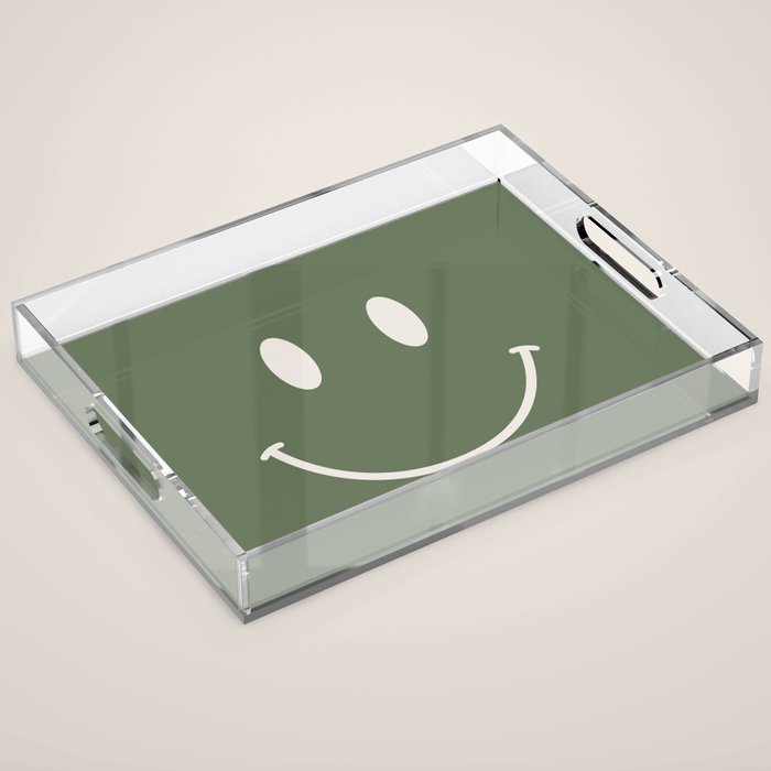Smile Muted Green Acrylic Tray Gallery Image 1