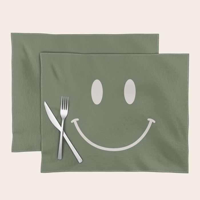 Smile Muted Green Placemat Gallery Image 1