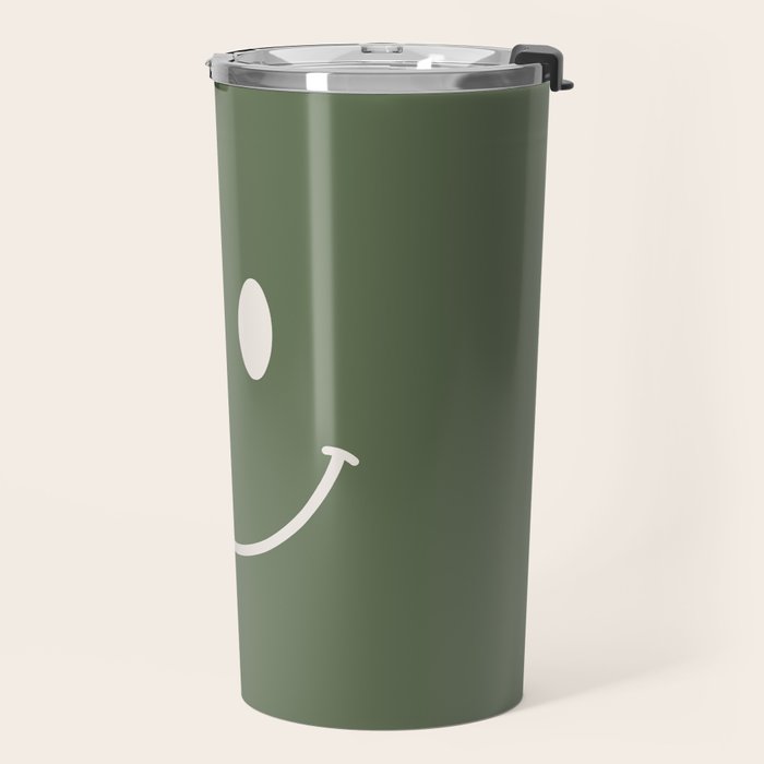Smile Muted Green Travel Mug Gallery Image 2