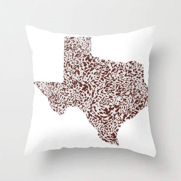 Texas Appaloosa Hide Throw Pillow Gallery Image 1