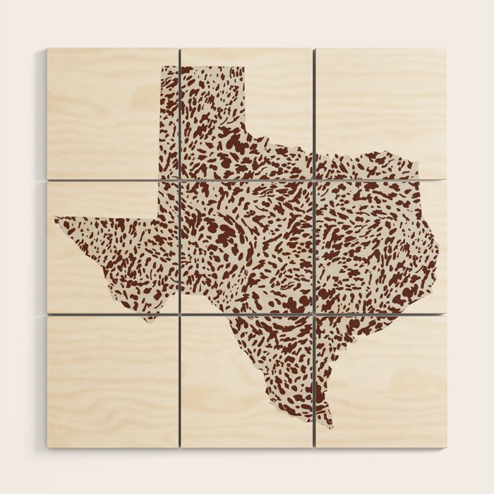 Texas Appaloosa Hide Wood Wall Art Gallery Image 1