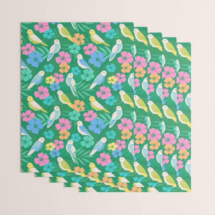 Parakeet Paradise Wrapping Paper Gallery Image 3