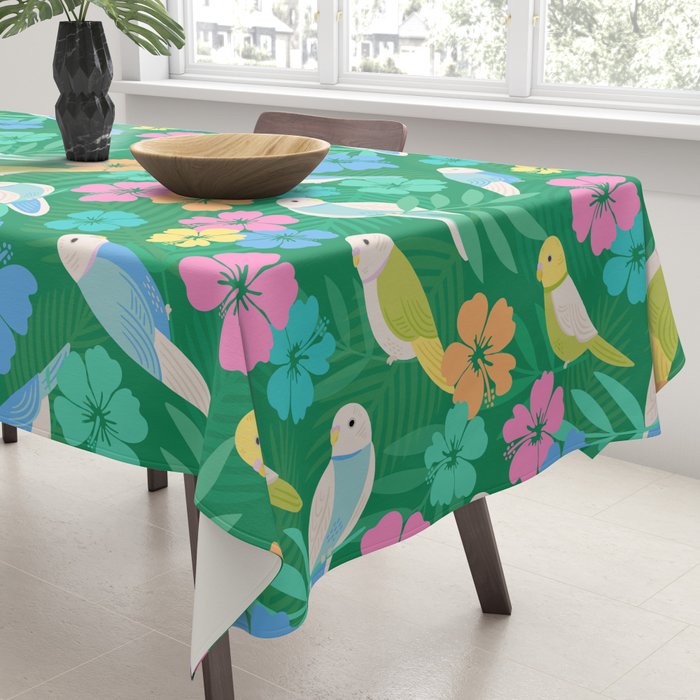 Parakeet Paradise Tablecloth Gallery Image 3