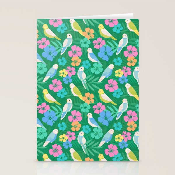 Parakeet Paradise Stationery Card Gallery Image 2