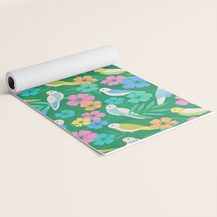Parakeet Paradise Yoga Mat Gallery Image 2