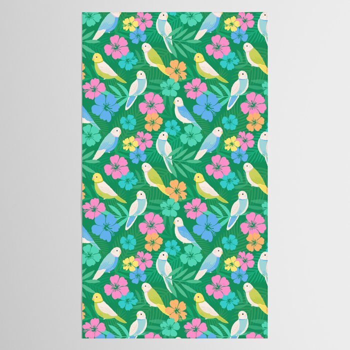 Parakeet Paradise Tablecloth Gallery Image 2